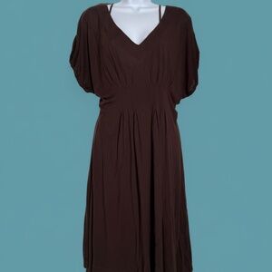Deletta Modal Jersey Midi Dress Brown M